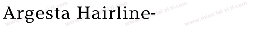 Argesta Hairline字体转换